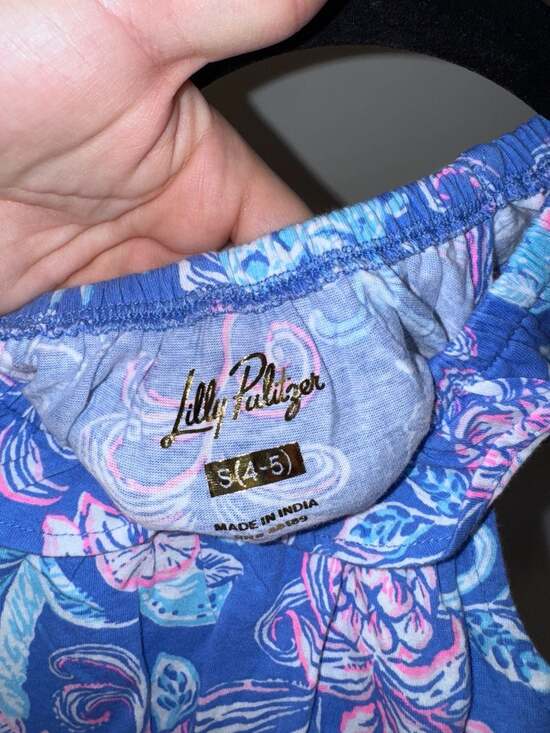 NWT Lilly Pulitzer Girls Yardley Romper in Sunwashed Blue Citrus Crush - Picture 4 of 6